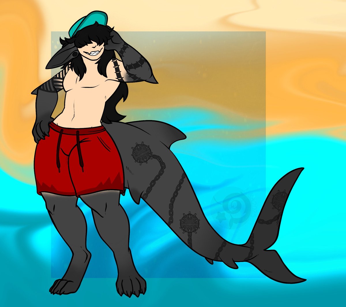 finished sharkweek comm for justpete!
Anthro/Demi versions