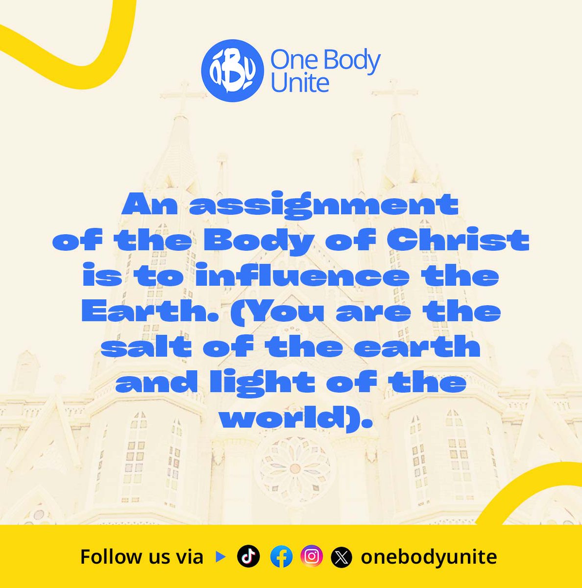 onebodyunite's tweet photo. The scriptures refers to us (the body of Christ) as the salt and light of the world and this simply means  that we're be an example to other in this dying world and also show them the right way to live life as Christ himself as taught us. #OneBodyUnite https://t.co/y4BkLLNtlk