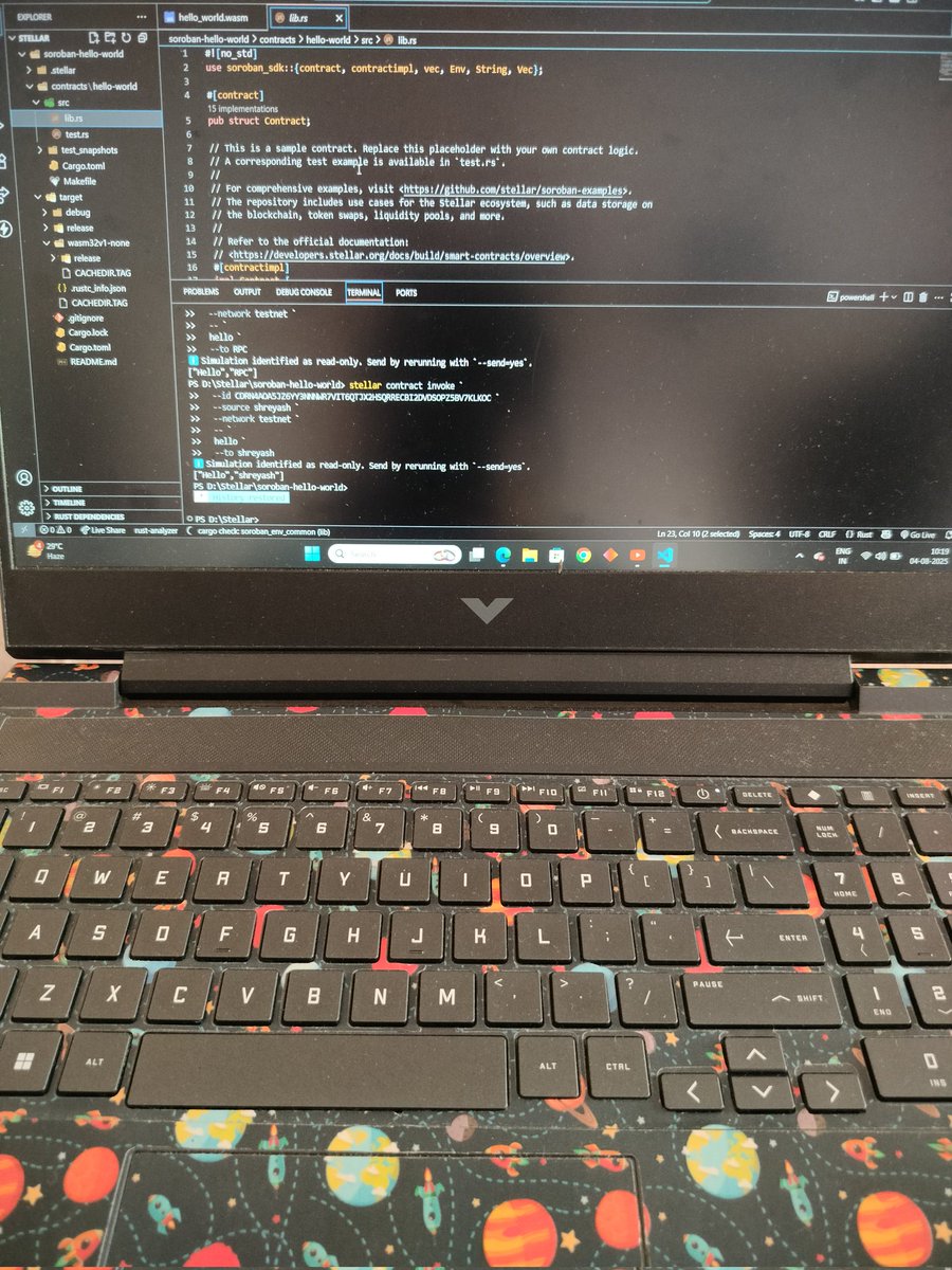Attended workshop on Soroban and Smart Contracts yesterday! 🚀 Grateful for the hands-on learning experience and excited to explore more in Web3. 
<a href="/StellarOrg/">Stellar</a> <a href="/Tushar_Pamnani_/">Tushar Pamnani</a> 
#Web3 #Soroban #SmartContracts