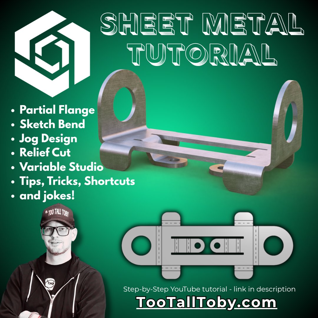 🔥 Onshape SHEET METAL Step-by-Step Tutorial: youtu.be/OyAesbVGiak

Learn about Partial Flange, Jogs, Bend Relief Cuts, and Variable Studio! All in one epic tutorial!

#onshape #sheet #metal #tutorial #tips #tricks #training