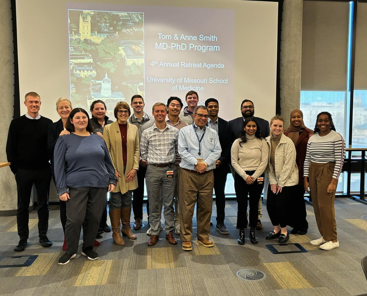 Mizzou MD-PhD (@mizzou_mdphd) on Twitter photo Kicking off the 4th Annual MD-PhD Program Retreat at Mizzou! Energized and inspired by this incredible community of future physician-scientists and mentors. 💡🤝 Kicking off the 4th Annual MD-PhD Program Retreat at Mizzou! Energized and inspired by this incredible community of future physician-scientists and mentors. 💡🤝