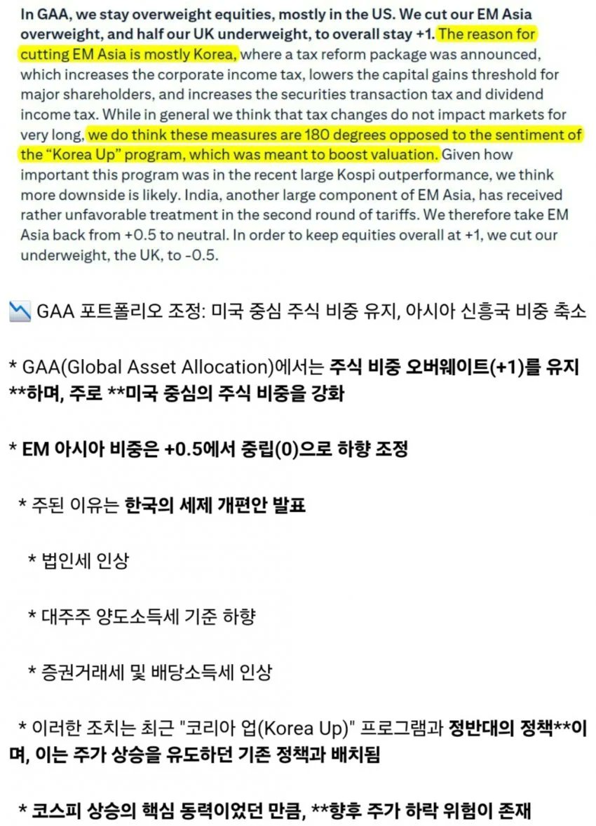 씨티그룹 보고서 "한국주식 다 팔아라"