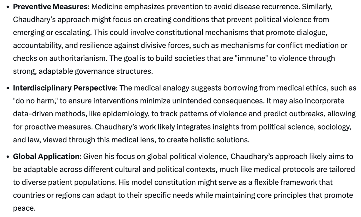 theconstorder's tweet photo. The Medical Approach to Peace as summarized by AI. https://t.co/skRW3gDIyH