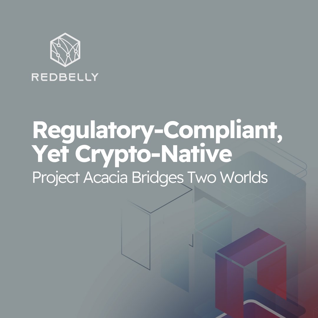 Redbelly Network (@redbellynetwork) on Twitter photo Project Acacia shows you don’t have to choose between regulation and crypto-native design.
Powered by <a href="/RedbellyNetwork/">Redbelly Network</a>, it keeps:
✅Regulated roles & legal structures intact
✅Transparent smart contracts
✅Instant CBDC settlement
✅Programmatic cash flows
It’s blockchain Project Acacia shows you don’t have to choose between regulation and crypto-native design.
Powered by <a href="/RedbellyNetwork/">Redbelly Network</a>, it keeps:
✅Regulated roles & legal structures intact
✅Transparent smart contracts
✅Instant CBDC settlement
✅Programmatic cash flows
It’s blockchain