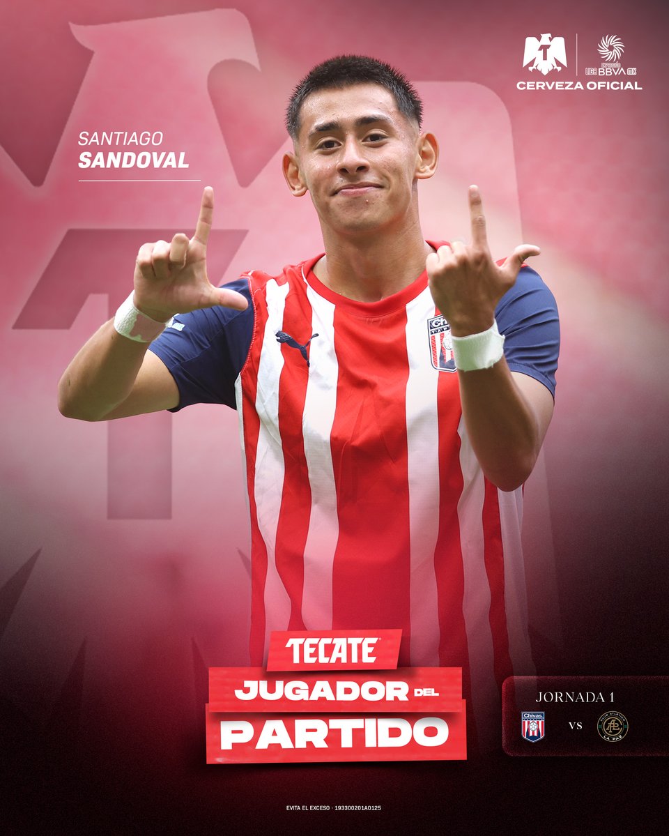 Liga BBVA Expansión MX (@ligamxexpansion) on Twitter photo #TecateJugadorDelPartido | Santiago Sandoval🎖️
🤩 ¡Golazo y asistencia! Tarde redonda del talentoso jugador del <a href="/TapatioCD/">Cantera Rojiblanca</a>. 🔥
<a href="/CervezaTecate/">Cerveza Tecate</a> #TecateJugadorDelPartido | Santiago Sandoval🎖️
🤩 ¡Golazo y asistencia! Tarde redonda del talentoso jugador del <a href="/TapatioCD/">Cantera Rojiblanca</a>. 🔥
<a href="/CervezaTecate/">Cerveza Tecate</a>