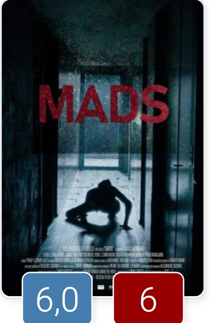 ZOMBIS ATRAPANTES:no vi la sinopsis asiq al ver el comienzo pensé q iba a ver algo como Martyrs per resultó ser mas parecida a Rec. Hecha como si fuera en un solo plano y centrada en tres personajes, tiene un ritmo muy entretenido. Correcta 👍🏼