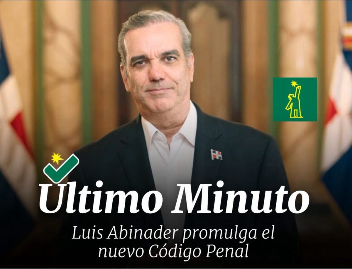 Con la promulgación del nuevo Código Penal, el presidente Abinader, dota al al país con una herramienta moderna y lo suficientemente disuasiva contra la delincuencia organizada y la criminalidad en general.