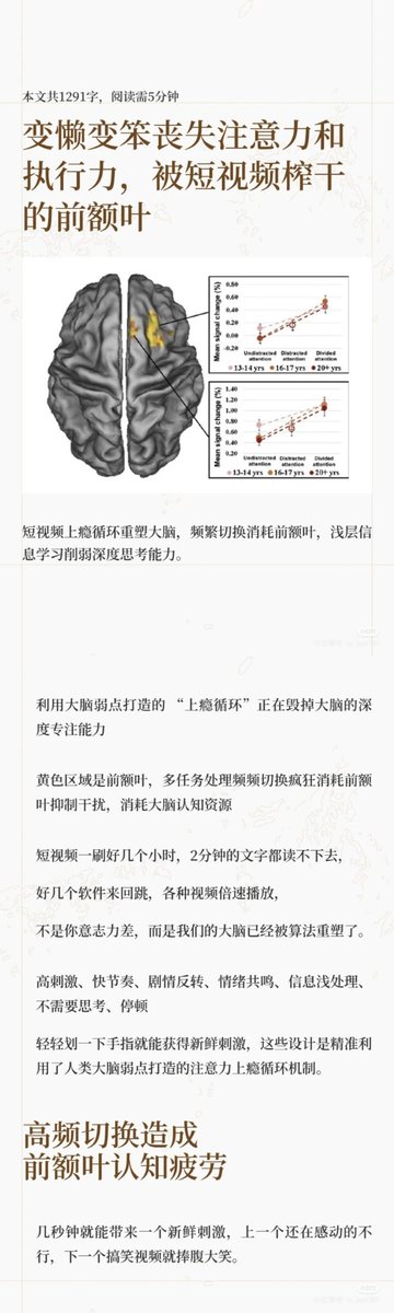 0427SMtieshou's tweet photo. 短视频正在榨干你的大脑前额叶 https://t.co/QIOmLQ7tiF