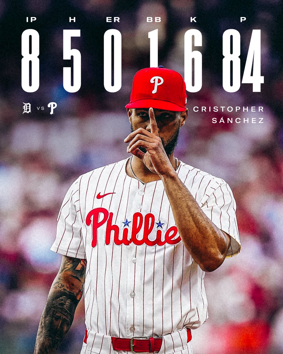 8.0 scoreless frames from Cristopher Sánchez  🔥