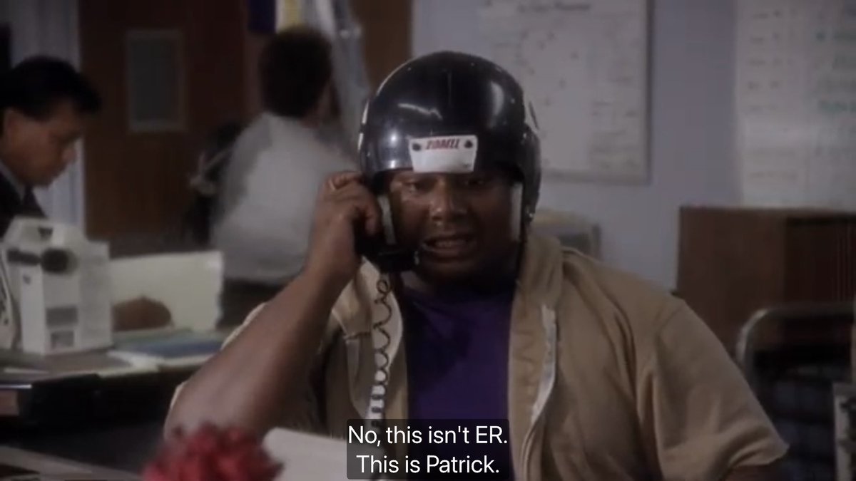gem_peaks's tweet photo. @Q_Review my favorite trivia is not only is this kevin michael richardson, a prolific voice actor in his own right, he’s also the actor who delivered the original ‘no this is patrick’ in ER, back in 1994 https://t.co/8STmjVgxOO