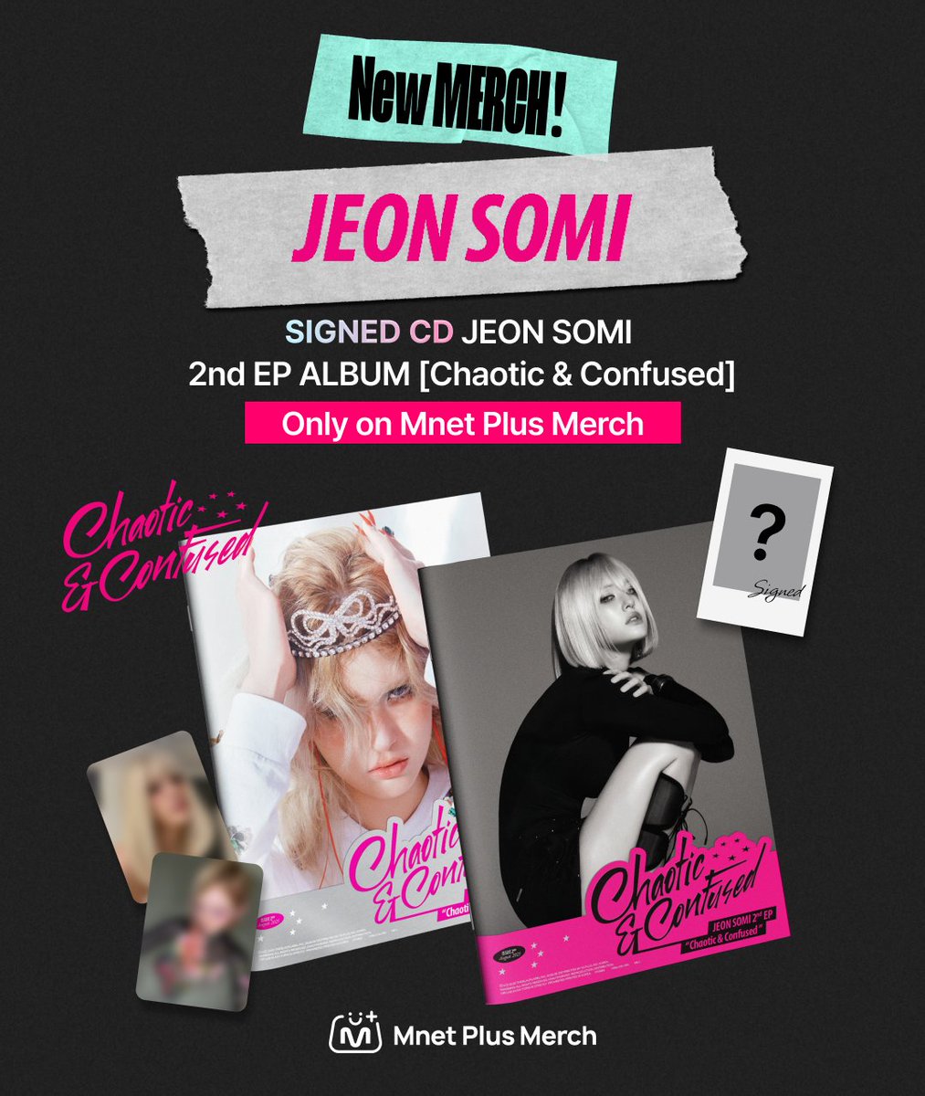 mnetplus's tweet image. [#MM] New MERCH! |  You can buy #JEONSOMI’s hand-signed CDs on 𝗠𝗻𝗲𝘁 𝗣𝗹𝘂𝘀 𝗠𝗲𝗿𝗰𝗵!💘

지금 𝗠𝗻𝗲𝘁 𝗣𝗹𝘂𝘀 𝗠𝗲𝗿𝗰𝗵에서
💿Product SIGNED JEON SOMI - 2nd EP ALBUM [Chaotic &amp;amp; Confused] 을 만나보세요!
➡ mnetplusmerch.com/shop/kr/produc…

🎁Event 1: 구매자 중 추첨을 통해 5명에게…