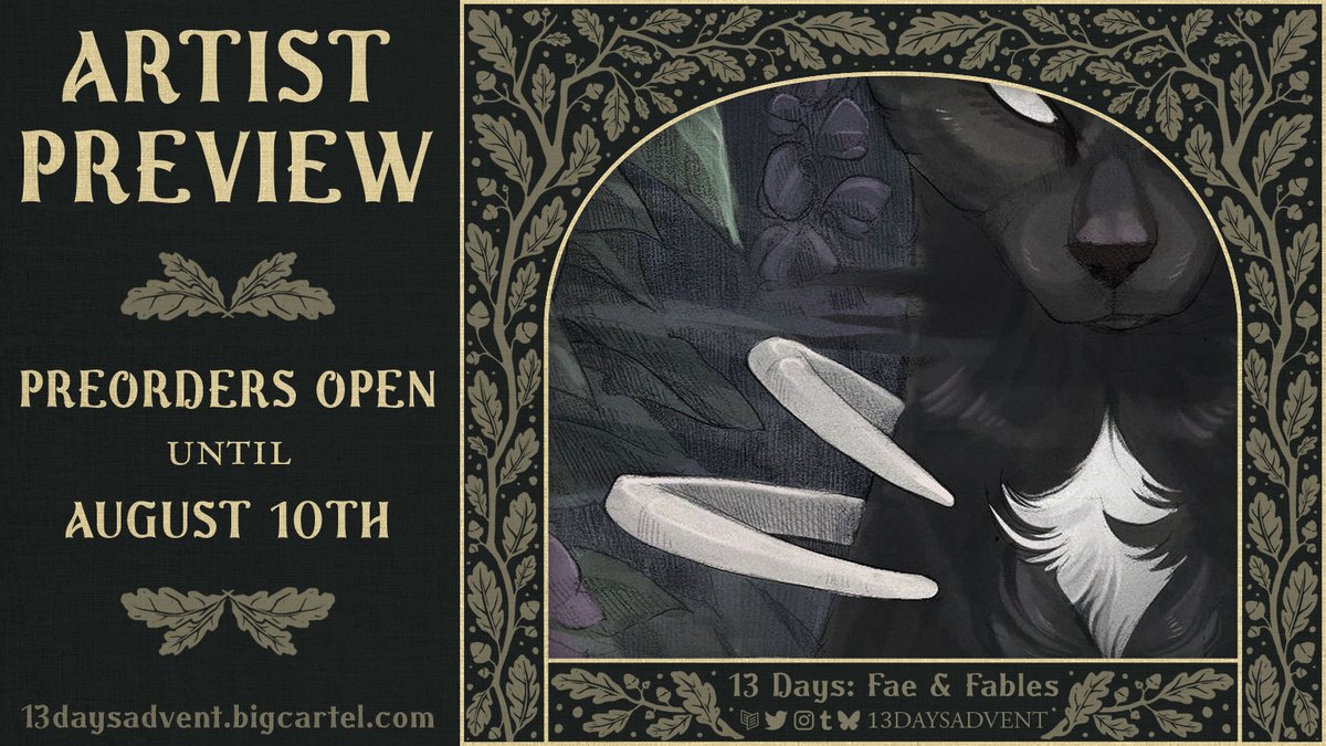 13DaysAdvent's tweet photo. 🐈 Contributor Preview!🐈
Bask in the glory of the king of cats in this stunning illustration by Mad Brake!
Preorders for the fae-focused zine are open until August 10th—grab yourself a copy at the links below! ⏬
#Fairy #Fae #Cat #CatSith #Zine #Halloween #zinepreorder #spooky https://t.co/FZRV0GsCeF