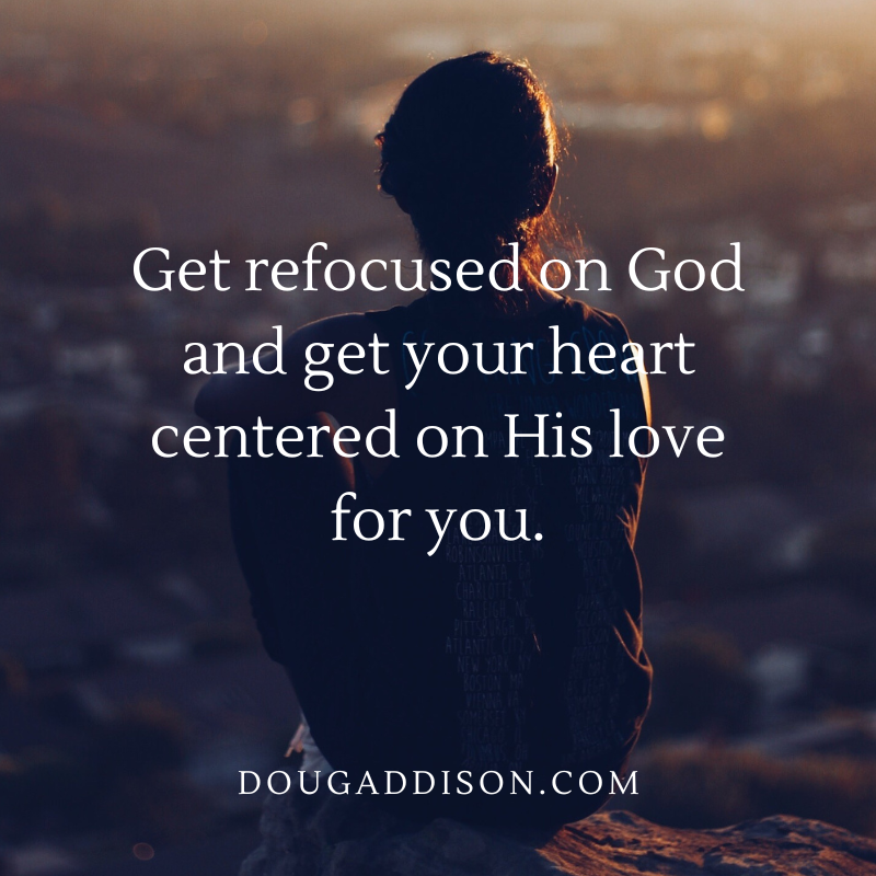 dougtaddison's tweet photo. When you get hit with discouragement or trouble, you will need to do the opposite of what you are feeling!

Take a drive or a walk. Spend a moment with the Lord. It does not have to take long. Just get refocused on God and get your heart centered on His love for you. https://t.co/yQ00kZEOtp