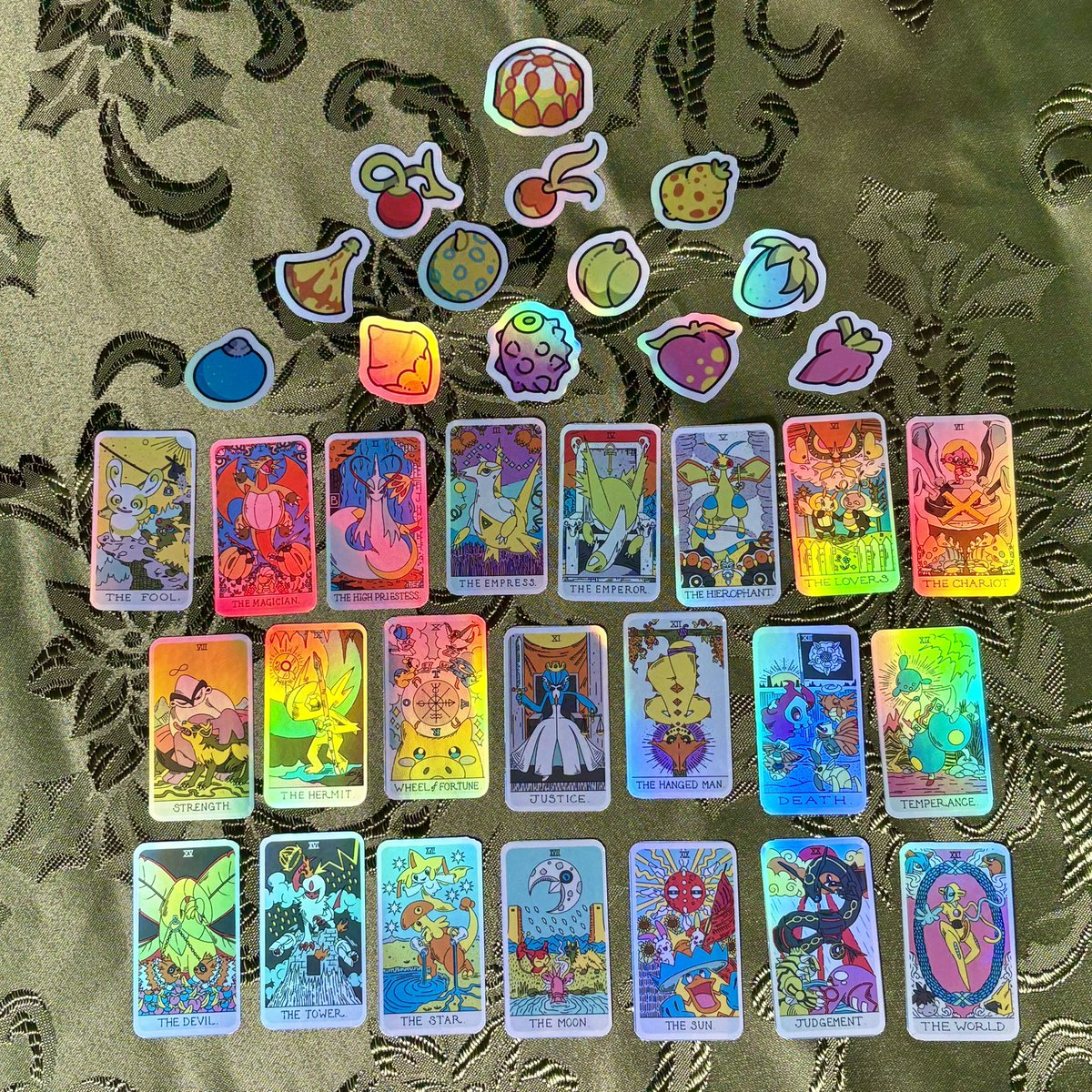 these berry and mini card stickers i made for my pokemon tarot project came out way better than i thought they would ngl these berry and mini card stickers i made for my pokemon tarot project came out way better than i thought they would ngl