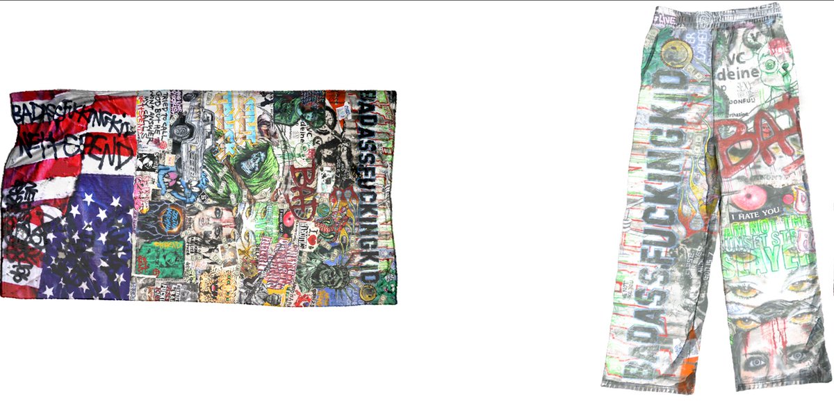 Scrapped Nettspend BAD ASS F*CKING KID merch BAFK Blanket BAFK Mural Sweats