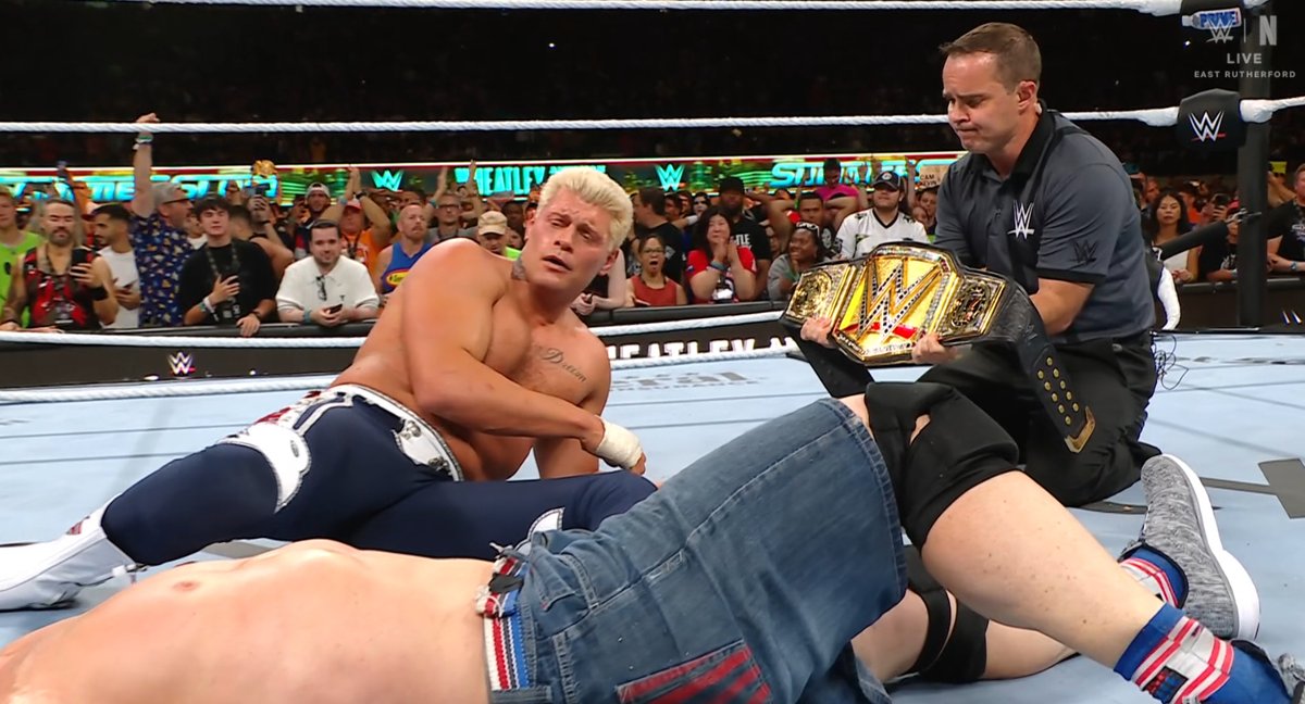 CODY RHODES IS THE NEW UNDISPUTED WWE CHAMPION DEFEATING JOHN CENA🔥🔥🔥🔥🔥

OMG WHAT A MATCH 

 #Summerslam