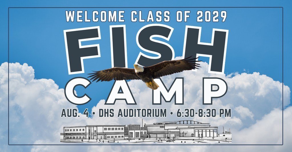 🚨  REMINDER, all incoming 9th Graders and parents  to join us for Fish Camp Monday evening at 6:30pm.