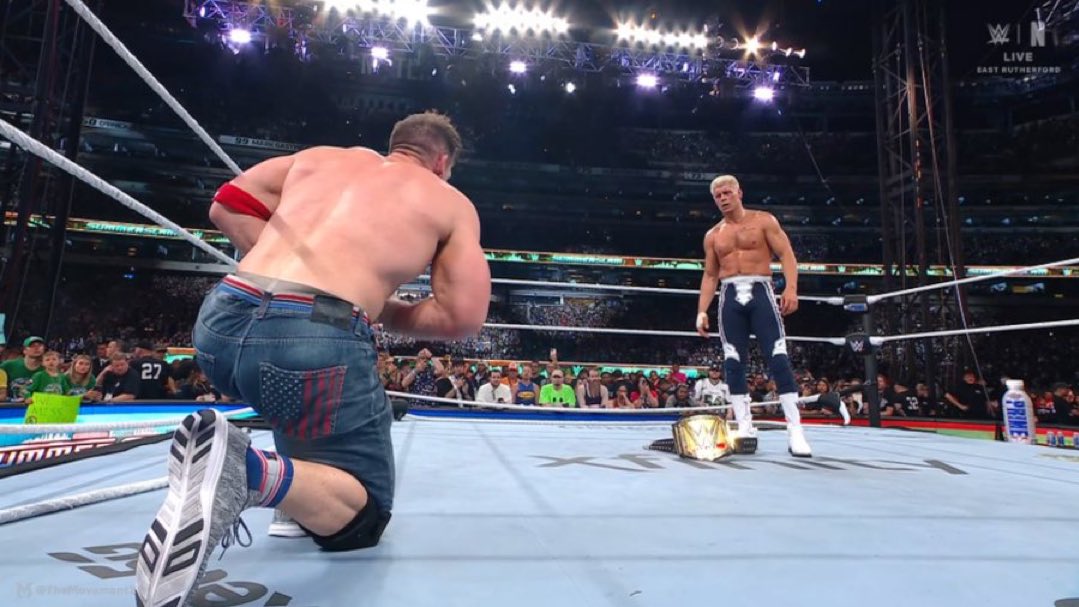 Imágenes de la pelea entre Cena y Rhodes | @WrestleClips