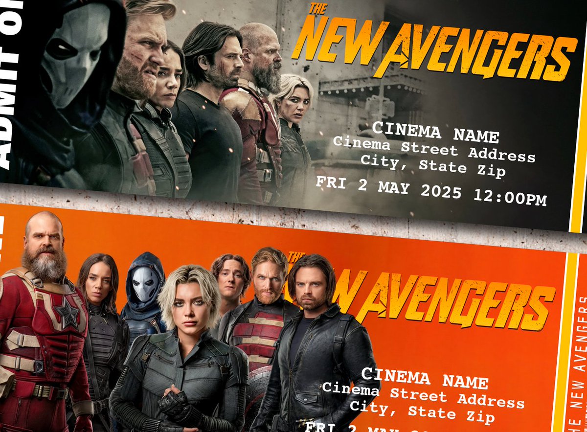 appacadappa's tweet photo. THE NEW AVENGERS
Collectible Keepsake Movie Tickets
https://t.co/PxMMUbx22T
#Thunderbolts #newavengers #bvengers #avengerz https://t.co/K5RS8YyFtD