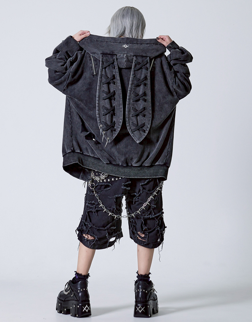 NEW ARRIVAL】 REFLEM【レフレム】 チェーン付きブロークンうさ耳長袖