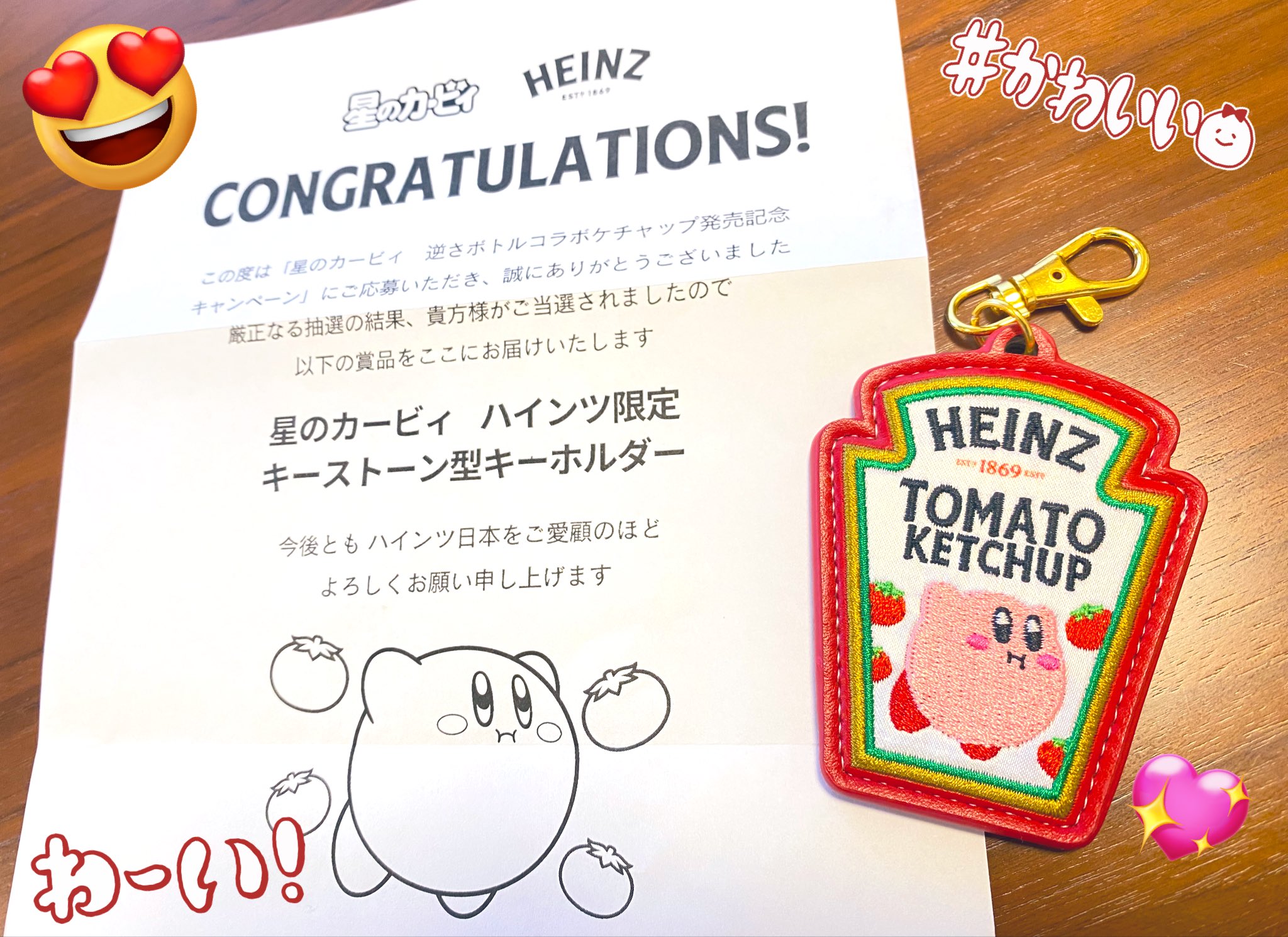 星のカービィ ハインツ コラボ 限定 キーホルダー カービィ　非売品 非売品 星のカービィ ハインツ限定 キーストーン型キーホルダー