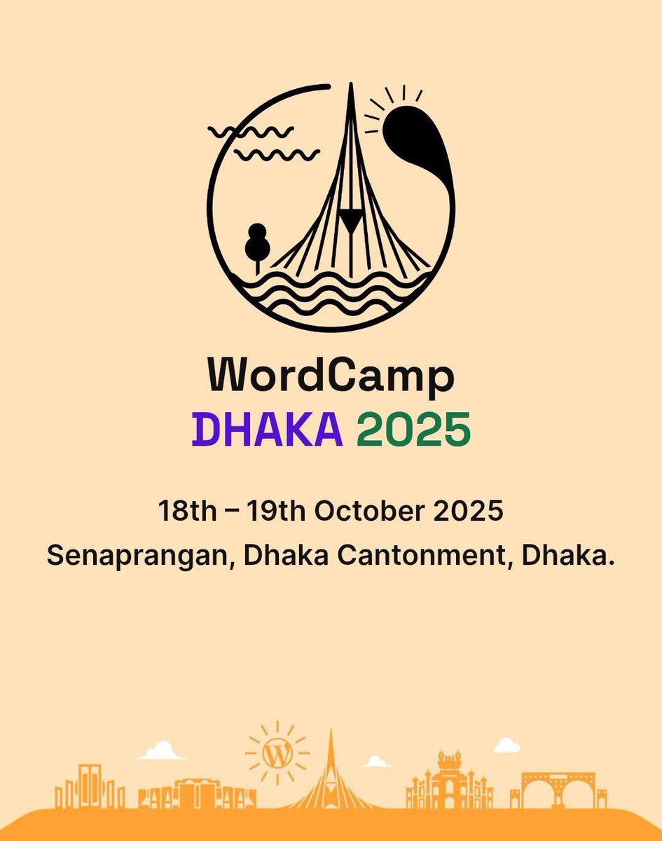 After a long 6-year wait! 😌

Finally, WordCamp Dhaka is coming back on October 18–19, 2025, at Senaprangan, Dhaka.

We’ve crossed every hurdle, pushed through every challenge — and now, we want to create a vibrant, successful WordCamp together with you.

Will you be with us —