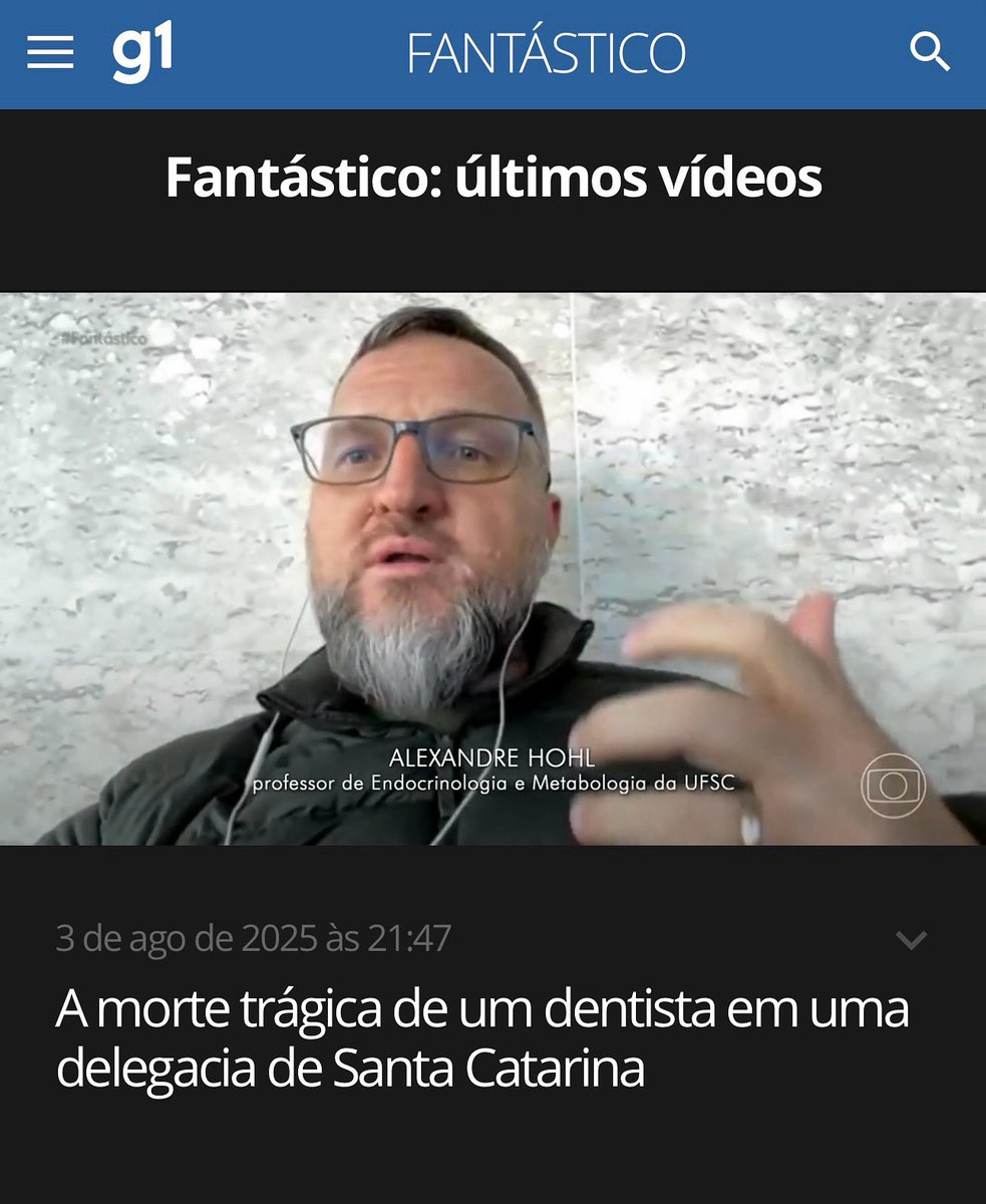 alexandrehohl's tweet photo. Minha entrevista no Fantástico sobre causas clínicas que podem confundir com embriaguez.

Que no futuro ninguém que esteja doente seja confundido com alguém embriagado.

https://t.co/cIC7TDLZkQ https://t.co/ulyhBezCV0