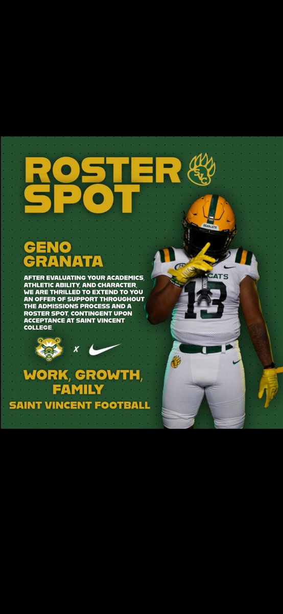 Blessed to have received my first offer from Saint Vincent. Thank you <a href="/CoachCGoff/">𝐂𝐚𝐬𝐞𝐲 𝐆𝐨𝐟𝐟</a> and <a href="/Coach_ZShaw/">Zach Shaw</a> for the opportunity. <a href="/CoachWalters07/">Randy Walters</a> <a href="/LeechburgBall/">LeechburgBall</a>