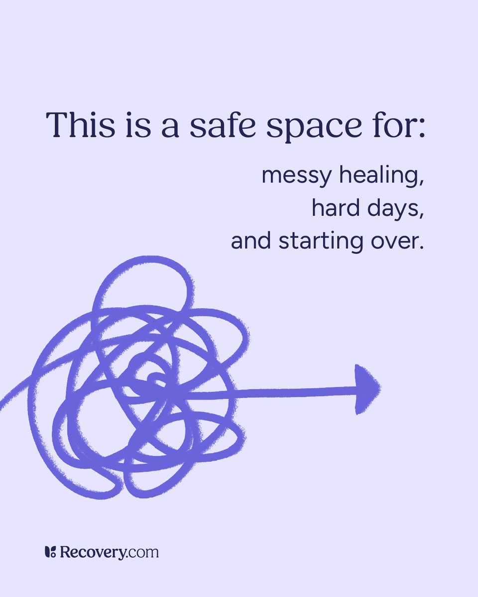 No need to have it all figured out.

At Recovery.com, you’re welcome exactly as you are.. on the hard days, the healing days, and the days you decide to try again. 💜

Messy is still progress.
Starting over is still strength.
You are safe here.
