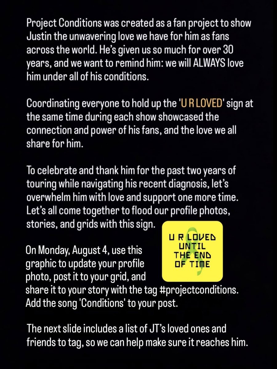 PC_URLOVED's tweet photo. @jtimberlake U R LOVED 💛💚 #justintimberkake #projectconditions #URLOVED https://t.co/Um1DKIw4B8