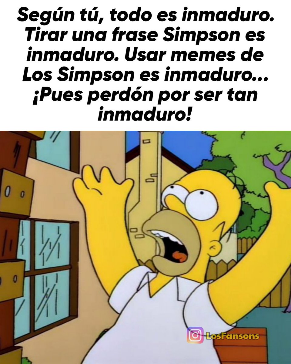 FansonsOficial's tweet photo. Orgullosamente inmaduro 🙌👏🏼 #LosSimpson #LosSimpsons #Memes https://t.co/KlyZZmplJp