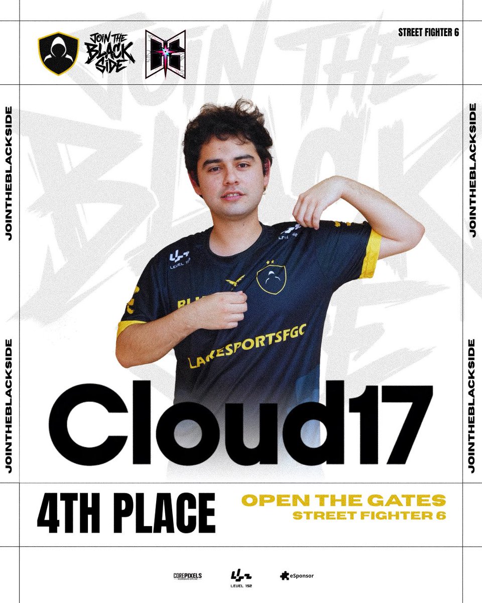 BLACK ESPORTS (@blackesportsfgc) on Twitter photo La nube negra <a href="/Cloud_17st/">⬛BLK INK CLOUD17</a> se quedá con el 4to lugar de #StreetFighter6 en <a href="/OpenTheGatesCL/">Open The Gate</a> con gran actuación de su incansable #Ed, el oriundo de la quinta región demostrando nuevamente ser uno de los mas fuertes del país 🖤 La nube negra <a href="/Cloud_17st/">⬛BLK INK CLOUD17</a> se quedá con el 4to lugar de #StreetFighter6 en <a href="/OpenTheGatesCL/">Open The Gate</a> con gran actuación de su incansable #Ed, el oriundo de la quinta región demostrando nuevamente ser uno de los mas fuertes del país 🖤