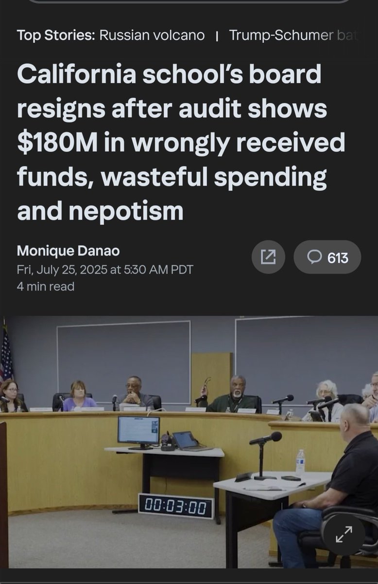 RhmediaR's tweet photo. 🚨BREAKING: The entire board of California’s Highlands Community Charter School resigned after $180M meant for immigrant education was funneled into fake students, nonexistent classes, luxury travel, and padded salaries for friends. https://t.co/3eeYC1S39b