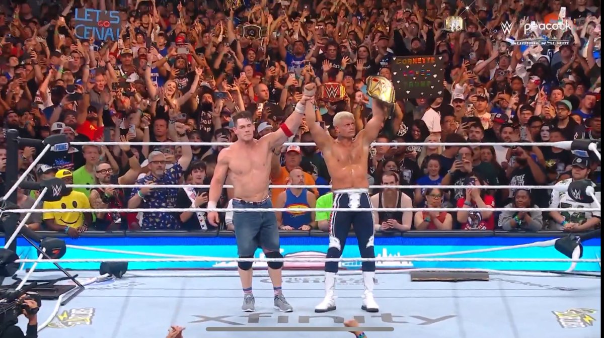 Ryder_editzs's tweet photo. So @WWE 
What was the point of turning Cena heel? I mean if The Rock wouldn’t have left his OWN storyline yeah it would’ve been good.
But this turning Cena face out of nowhere is such a bad writing, and i stand by that.
Just like replacing Dwayne with Travis in a WM main event💀 https://t.co/HmvJaEZAcd