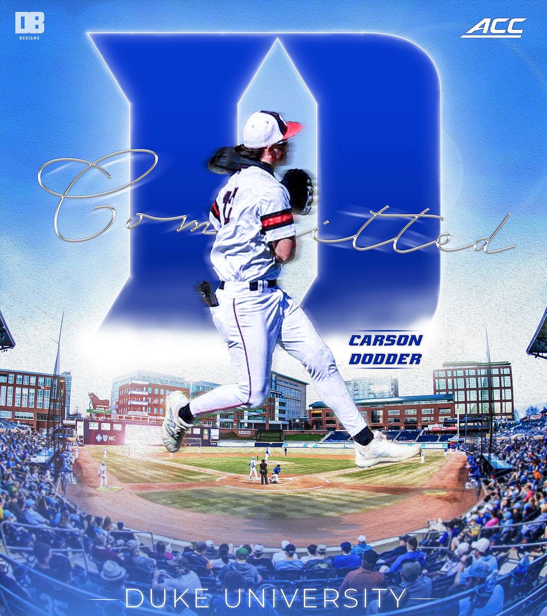 CarsonDodder's tweet image. Excited to announce I will be furthering my athletic and academic career at Duke University!