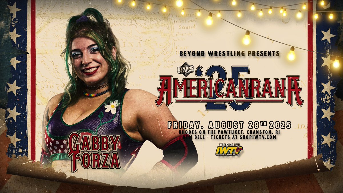 Beyond Wrestling (@beyondwrestling) on Twitter photo BREAKING: Following the conclusion of "Boston Hardcore" the first match has been signed for "Americanrana '25" on Friday, 8/29 at Rhodes On The Pawtuxet in Cranston...
Tickets: shopiwtv.com/collections/ti…
<a href="/the_gnomie/">Gabby Forza</a> & <a href="/bearbronsonBC/">Bear Bronson</a> vs. <a href="/AtrocityKrule/">Krule</a> and a partner of his choice! BREAKING: Following the conclusion of "Boston Hardcore" the first match has been signed for "Americanrana '25" on Friday, 8/29 at Rhodes On The Pawtuxet in Cranston...
Tickets: shopiwtv.com/collections/ti…
<a href="/the_gnomie/">Gabby Forza</a> & <a href="/bearbronsonBC/">Bear Bronson</a> vs. <a href="/AtrocityKrule/">Krule</a> and a partner of his choice!