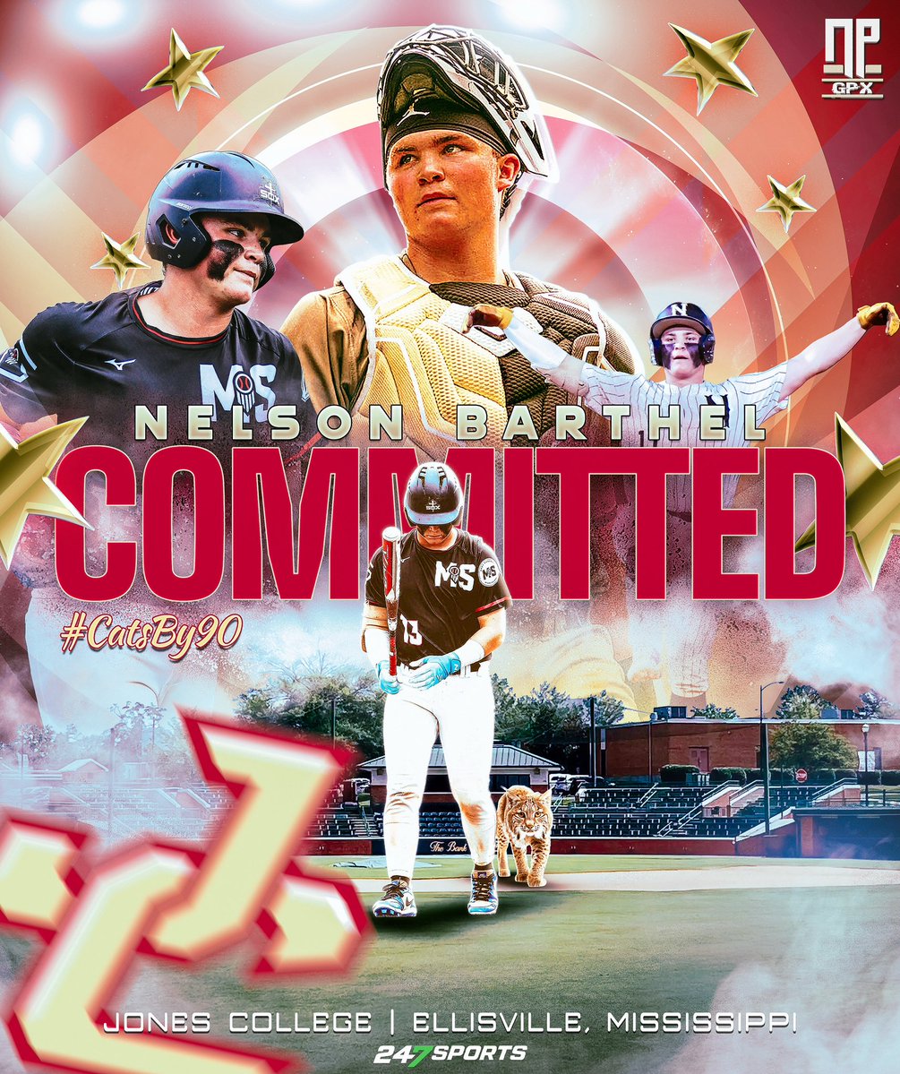 NPGPX Design (@nathanpurvis) on Twitter photo | COMMITTED |
Nelson Barthel (<a href="/NelsonBarthel/">Nelson Barthel</a>), the class of 2026 catcher from Northwest Rankin High School (Flowood, MS), has committed to Jones College! | COMMITTED |
Nelson Barthel (<a href="/NelsonBarthel/">Nelson Barthel</a>), the class of 2026 catcher from Northwest Rankin High School (Flowood, MS), has committed to Jones College!