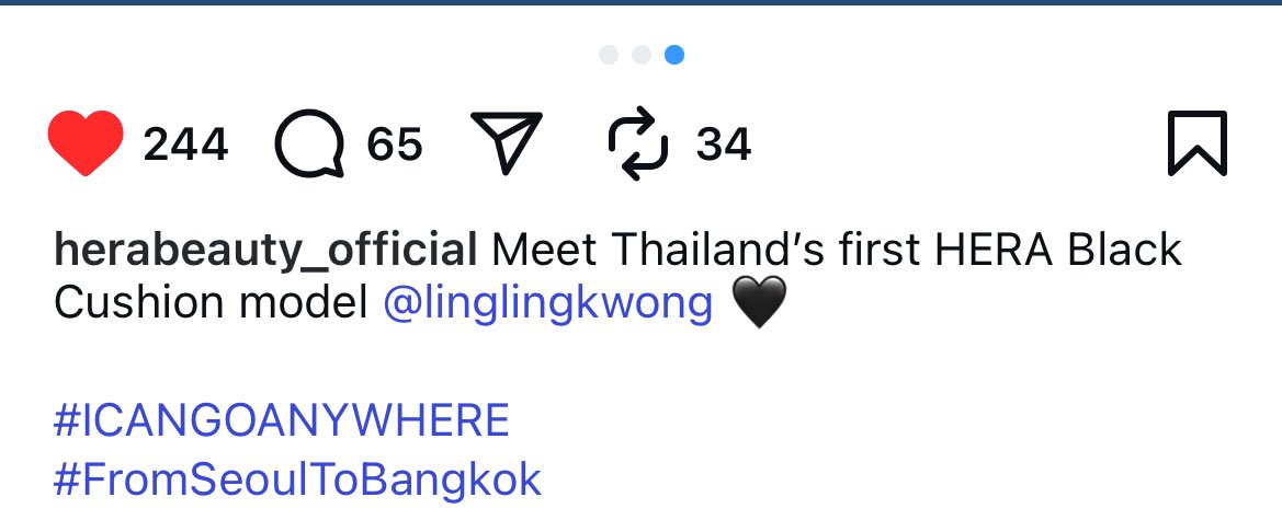 แม่ๆ ขาแบรนด์มาลงแล้วฝากด้วยค่ะ 🖤

#HERAxLingLing #LingLingCushion  
#หลิงหลิงคอง‌ #linglingkwong 
<a href="/linglingsirilak/">linglingsirilak</a>