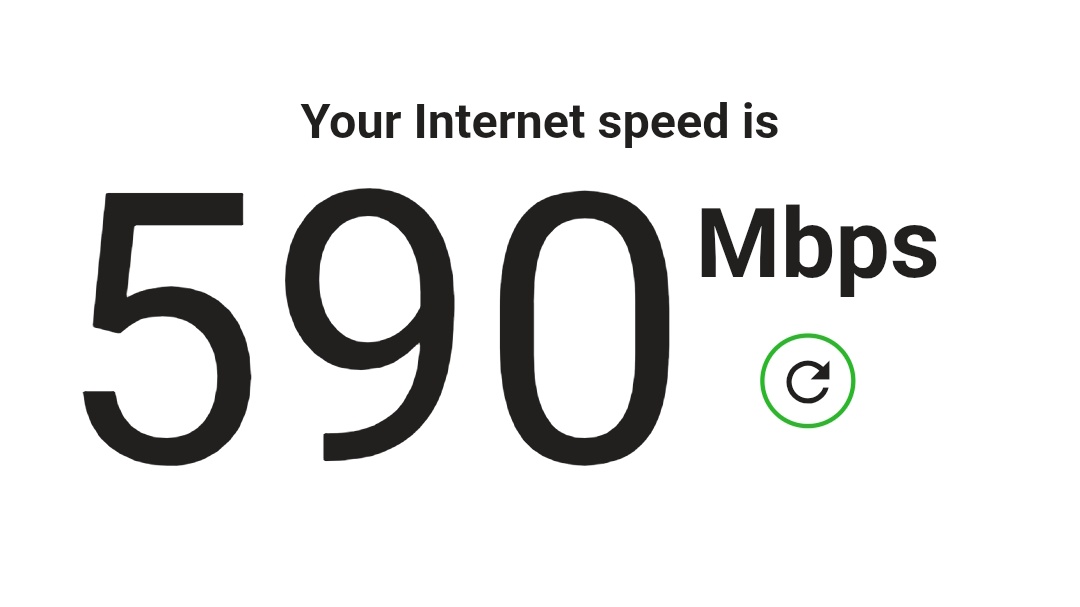 inside cafe in silicon valley - 590 kbps
inside train in random village - 590 mbps

can someone explain why?