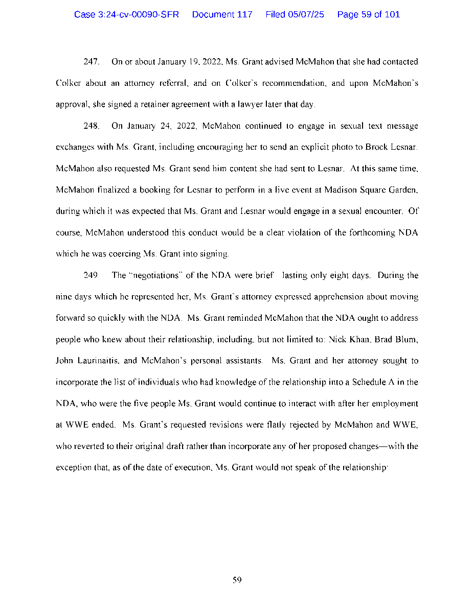 BrandonThurston's tweet photo. Continued. 

These are the pages that most heavily focus on Lesnar. The full 101-page complaint can be read here: https://t.co/FOY8gORK5N https://t.co/qLAtCU7UBx