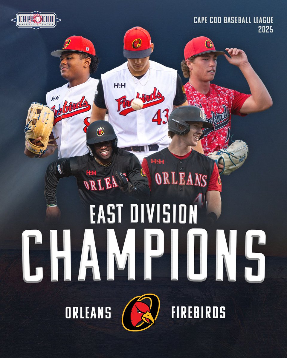 OfficialCCBL's tweet image. FLYING HIGH ⭐️ 

The @FirebirdsCCBL are your 2025 East Division champs, and will be the No. 1 seed in the playoffs!