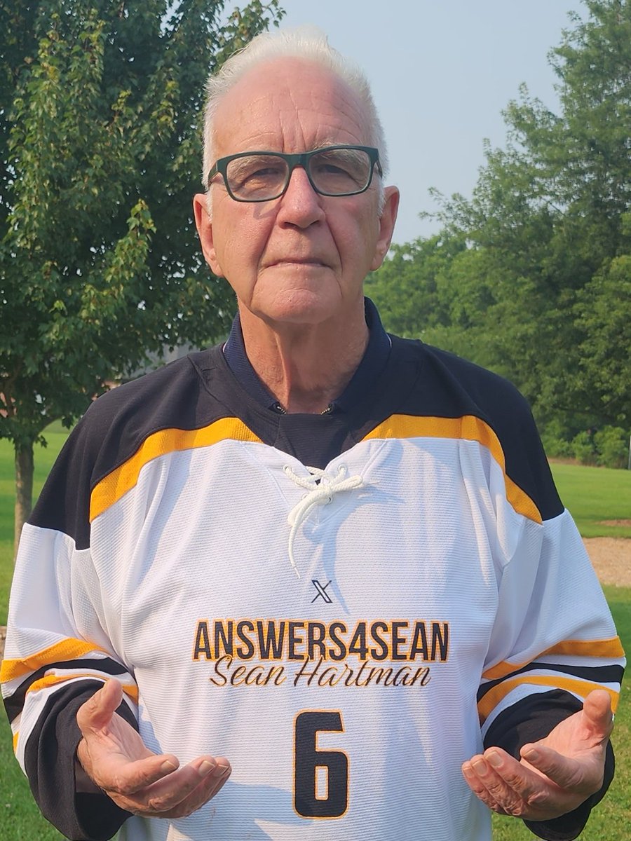 I stand in this photo in memory of Sean Hartman on August 3, 2025.  <a href="/CShoemakerMD/">Chris Shoemaker, MD</a>

In order to wear this Jersey and play with his team, Sean Hartman (age 17, a citizen of Ontario, Canada 🇨🇦) WAS MANDATED BY CANADIAN HEALTH POLICY TO ACCEPT A COVID-19 JABB.  He had no right to