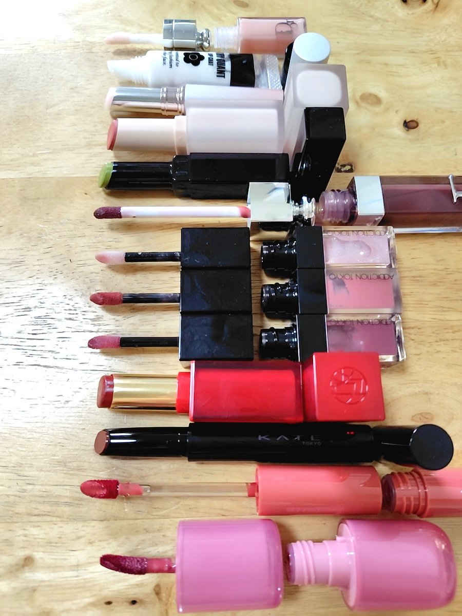 noco0's tweet photo. マリクワリップチャットS‐05
パラドゥサクラヴェールリップ
ロムアンドゼロマットリップ09シェル
KATEリプモンカラートナーEX‐1苔色モンスタ
Diorマキシマイザー020マホガニー
ADDICTIONリップトリオ101
シュウウエムラルージュRD175
KATEツヤバースG03 99.9℃
twinklepop01
Wakemake07グレーフィグ https://t.co/ZRHP0neofi