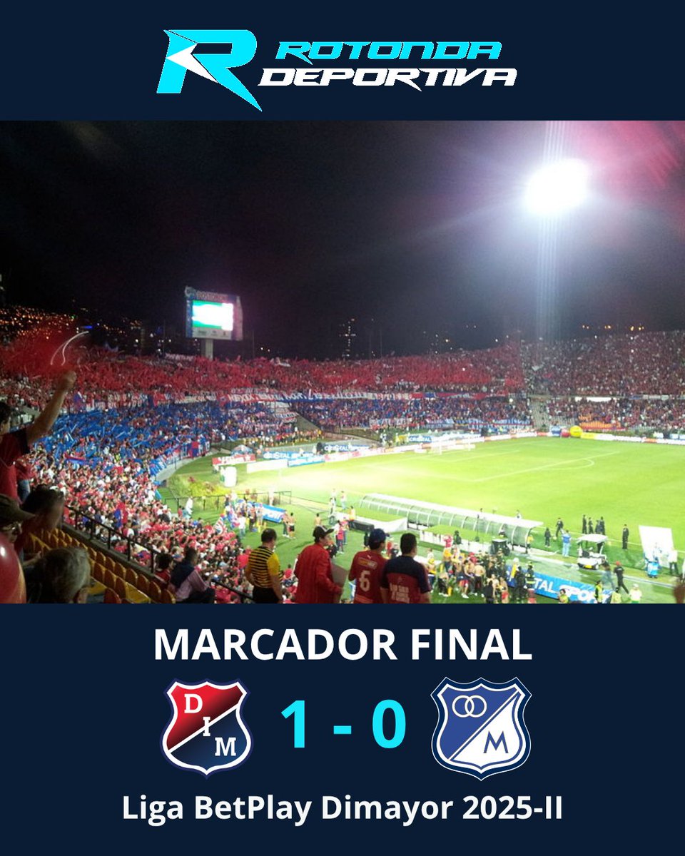 🔵 No era lo esperado ⚽

Millonarios no levanta en la Liga BetPlay Dimayor 2025-II tras ser superado por la mínima diferencia (1-0) ante el Deportivo Independiente Medellín en condición de visitante.

📸: Wikimedia Commons

<a href="/DIM_Oficial/">DIM</a> <a href="/MillosFCoficial/">Millonarios FC</a>