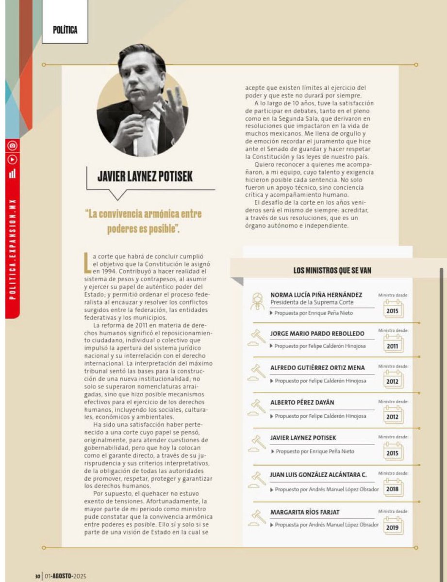 EL ADIÓS A LA CORTE

-Tres reflexiones de tres juristas de alto calado

-El adiós de 30 años que cierra una era de La Corte

-“No es popularidad lo que los juzgadores deben buscar”: Pardo Rebolledo

-“El sistema eléctrico no esta hecho para el es-pectáculo, sino para la