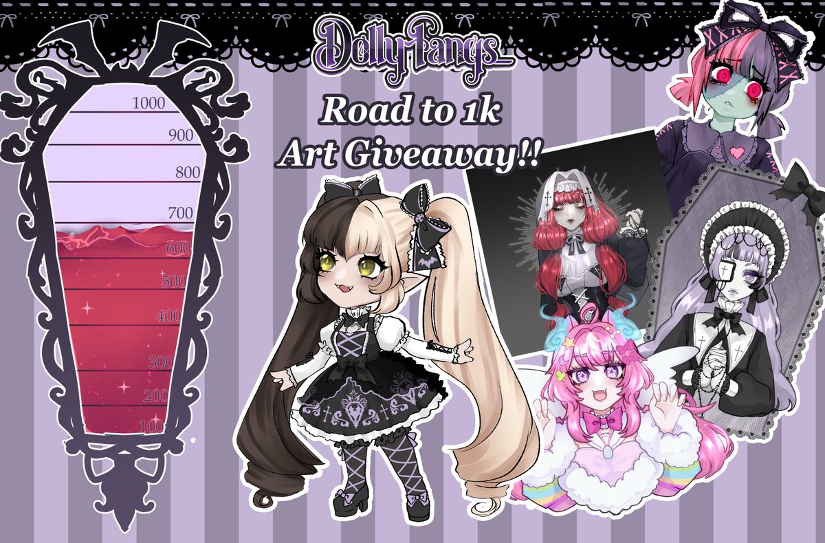 LETS GO! I'm trying to get 1k on Twitch! Each tier after 800 will have its own prize 3 Prizes total! 
TO ENTER:
💜 LIKE + RT
💜 Follow me on Twitch!
💜Post your reference
#vtuber #artist #vtuberartist #twitch #twitchstreamer