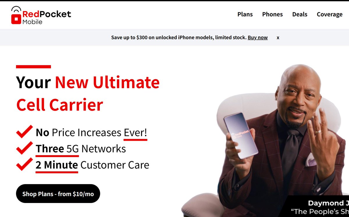 EmployJobWave's tweet image. Tired of overpriced phone bills? 📱 Try Red Pocket Mobile! Get coverage on ANY major network, affordable plans from $10/month, no contracts, and international calls included. Reliable service, big savings! Learn more &amp;amp; sign up here: fxo.co/IzBO   #RedPocket #MVNO