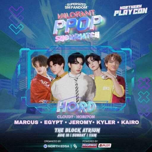 [🌟]

Here we go !! HORI7ON KYLER will be playing at VALORANT PPOP SHOWMATCH with HORI7ON’s Marcus and Jeromy together with Cloud 7 Kairo and Egypt 💯 At Sm North The BLOCK Atrium August 10 2025

#HORI7ON #호라이즌 
#HORI7ON_KYLER 
<a href="/HORI7ONofficial/">HORI7ONofficial</a>