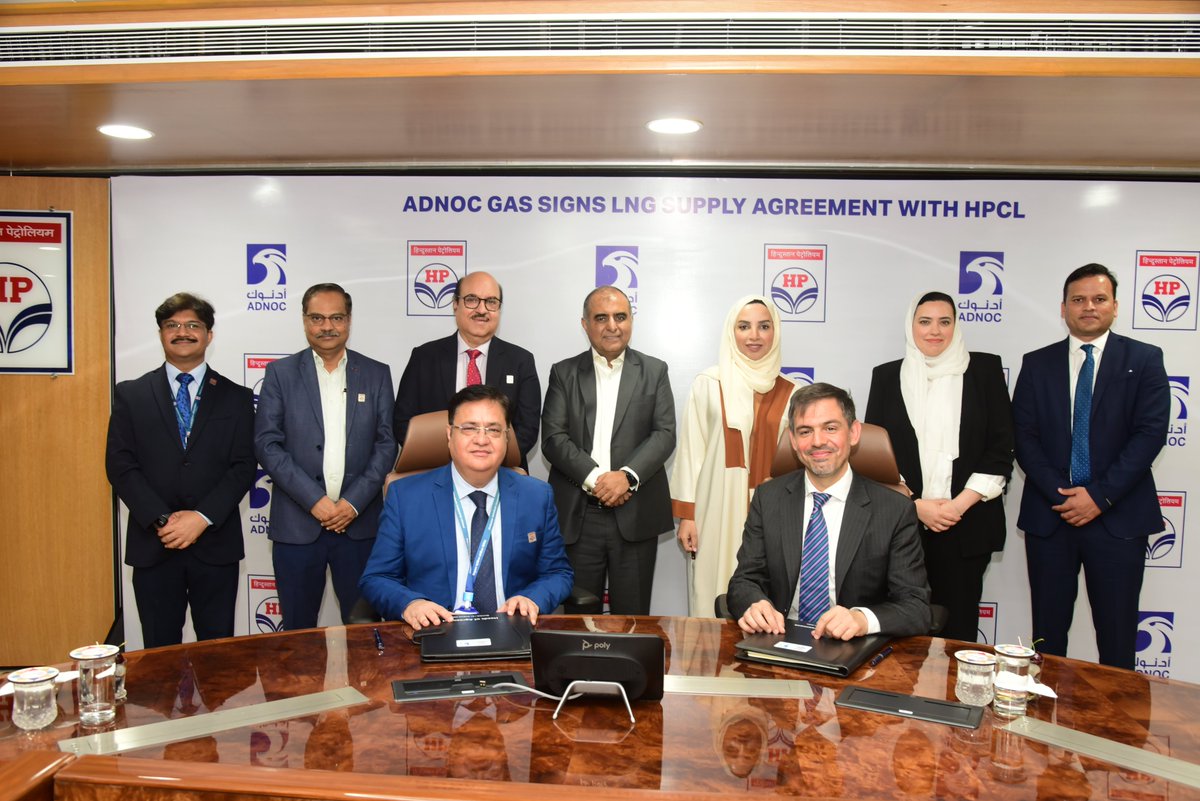Powering India’s Energy Future! 

HPCL has signed a long-term Heads of Agreement (HOA) with Abu Dhabi Gas Liquefaction Company (ALNG), a subsidiary of ADNOC Gas, for 10-year LNG supply, marking a major step towards energy security and cleaner energy transition.

The LNG will be