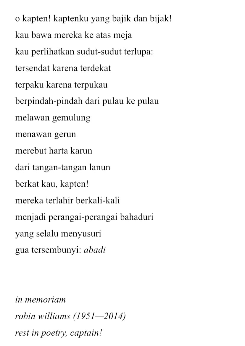 junijunijune's tweet photo. aku mau kasih tunjuk puisi-puisi yang kutulis sebagai bentuk pewujudan  kecintaanku terhadap film ini.

1. https://t.co/ShtCVmWG9T
